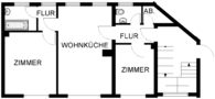 Grundriss - 2 Zimmerwohnung in Wanne-Süd