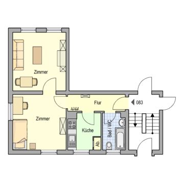 2 Zimmererdgeschosswohnung mit Balkon in Baukau-West, 44653 Herne, Wohnung